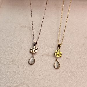 گردنبند طرح برف استیل