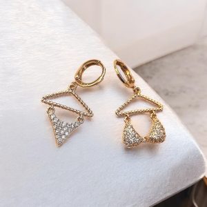 گوشواره زنانه برندysxروکش طلا مدل بیکینی