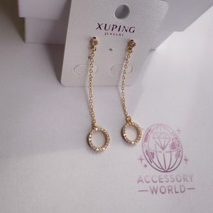 گوشواره زنانه مدل آویز گردبرند ژوپینگ