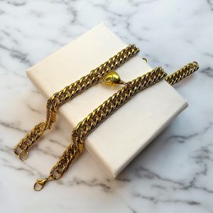 دستبند ست کاپلی دو عددی  استیل