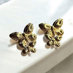 گوشواره مدل پروانه استیل