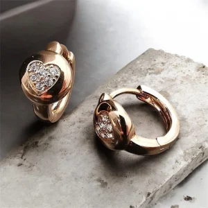 گوشواره ژوپینگ حلقه ای مدل قلب