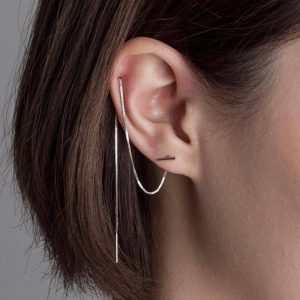 گوشواره بخیه ای سه سوراخ