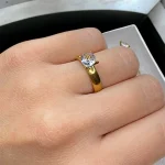 انگشتر حلقه تک نگین