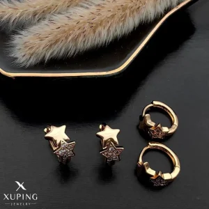 گوشواره ژوپینگ حلقه ای مدل ستاره 2