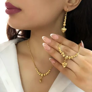 سرویس قلب والبرنادو طرح طلا رنگ ثابت برندNYH