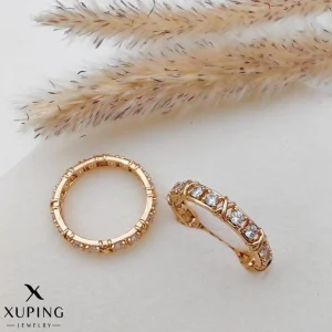 انگشتر ژوپینگ مدل حلقه ظریف نگین دار مشابه طلا کد 402