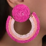 گوشواره حصیری مدل گرد