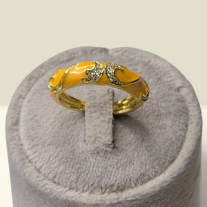 انگشتر میناکاری رنگ زرد