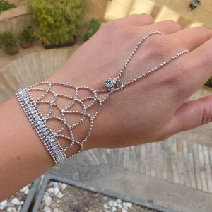 تمیمه ژوپینگ نقره ای نگین دار