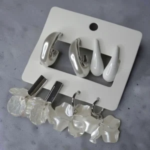 گوشواره 4جفتی مدل مرواریدی کد MD01